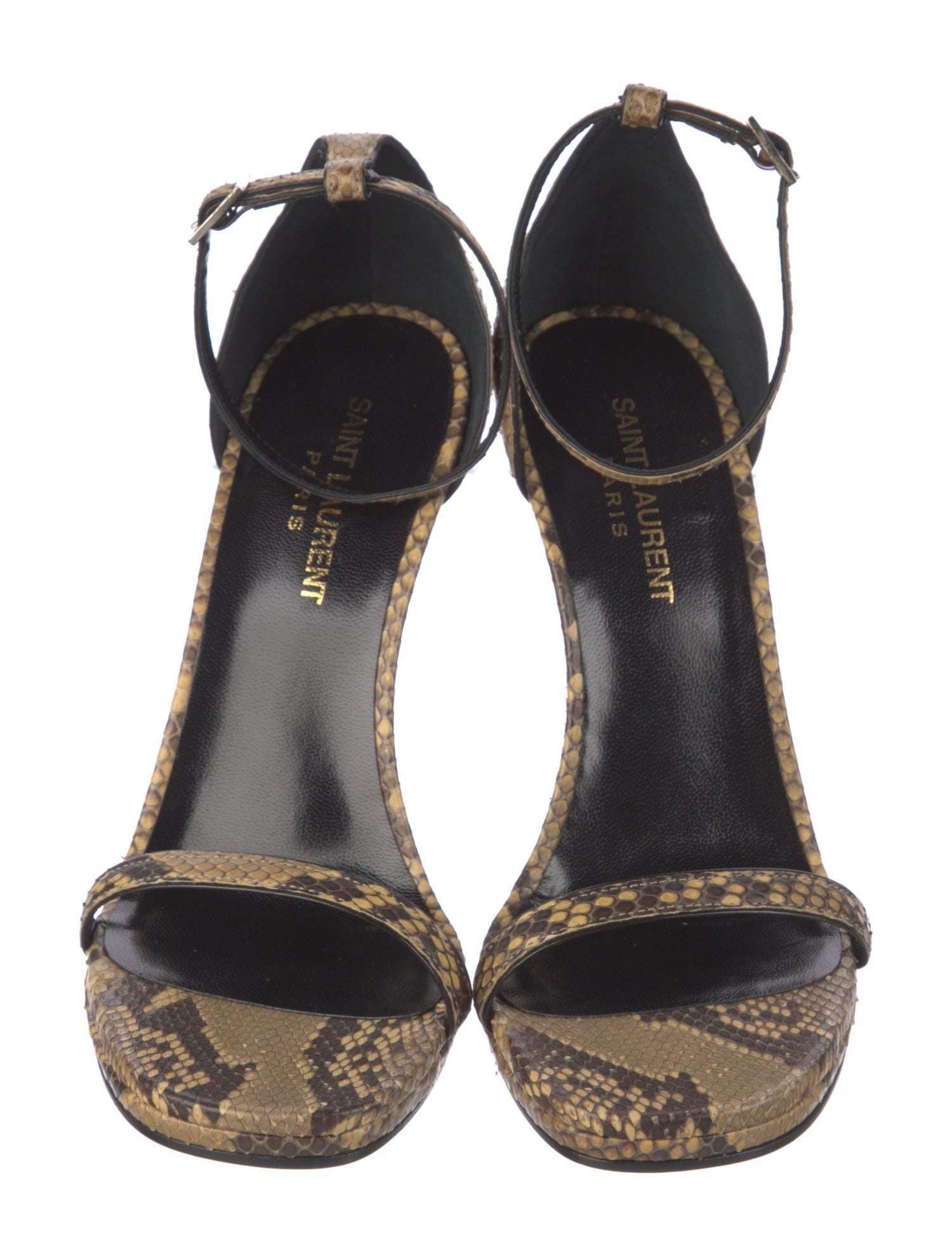 Saint Laurent Snakeskin Animal Print Sandals